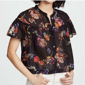 Free People Sweet Escape Floral Blouse size xs